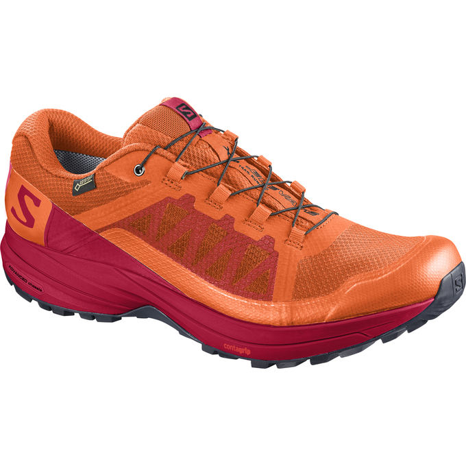 Salomon Israel XA ELEVATE GTX® - Mens Trail Running Shoes - Red/Orange (QBEW-71045)